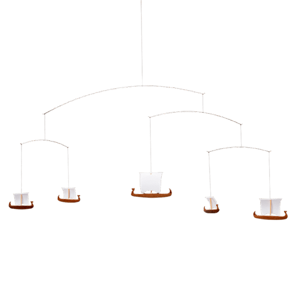 5 Viking Ships  Flensted of Denmark   11" x26"