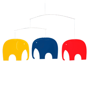 Elephant Party mobile  Flensted of Denmark   14" x 25"