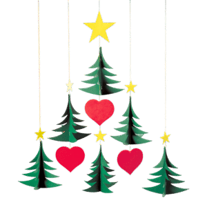 "Six Christmas Trees" mobile   Flensted of Denmark   17" x 14"