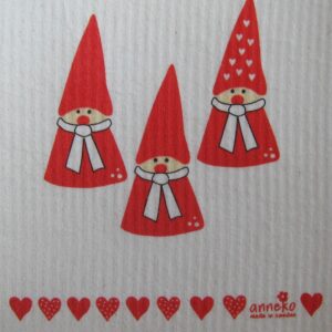 Swedish screen printed dishwashing sponge/ dish cloth, "3 Tomtar"