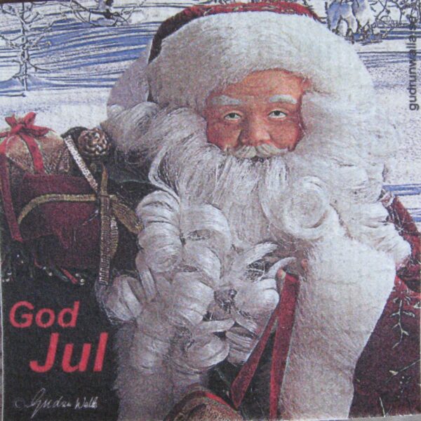 Swedish screen printed dishwashing sponge/ dish cloth, "Tomte"
