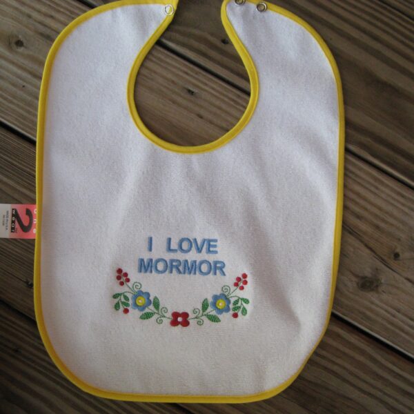 Baby Bib: I Love Mormor   11"x 15"