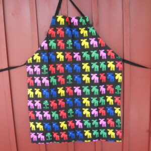 Colored Moose Apron