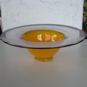 Flamingo Yellow Bowl by Wilke Adolphsson, Sweden  10" x 3.5"