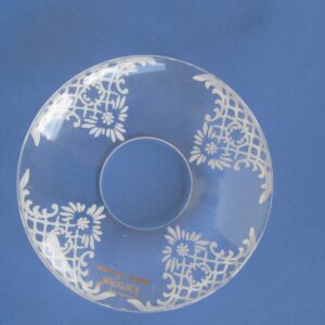 Bobeche: white decor crystal  2.5"  Made in Sweden