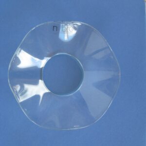 Bobeche: clear fluted crystal 2.5" Made in Sweden