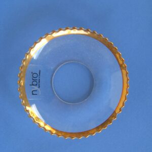 Bobeche: Gold Pearl 2.5"crystal  Made in Sweden