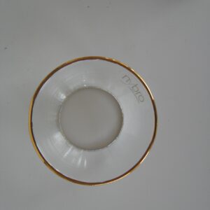 Bobeche: gold rimmed crystal  1/3/4"  Made in Sweden
