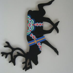 Reindeer trivet  9.5" x 7.5" rubber:  Made in Sweden