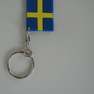 rubber Swedish flag key ring  Pufz of Sweden Åkersberga
