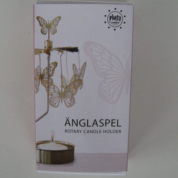Angel chimes type candle holder "Butterflies"  6.5"