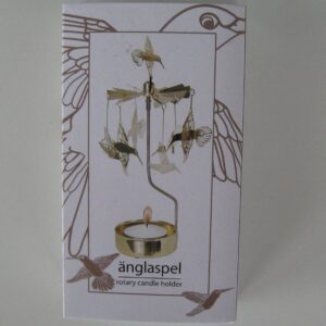 Angel chimes type candle holder "Hummingbirds"  6.5"
