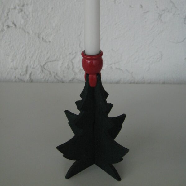 Single candle Christmas tree candle holder  11" tall  Made in Sweden
