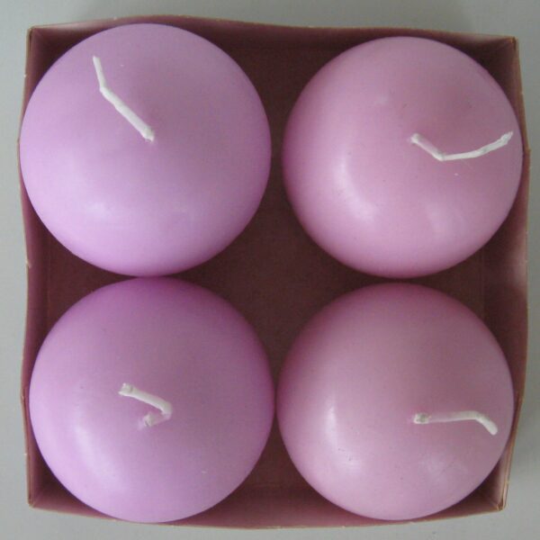 Danish Ball Candles, "Pink", set of 4