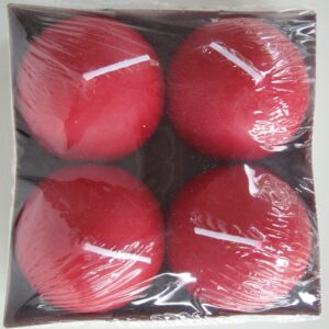 Danish Ball Candles, "Red", set of 4