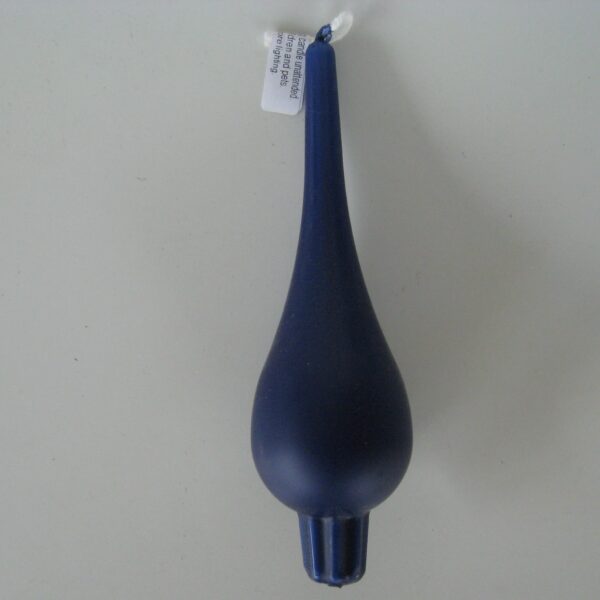 Danish teardrop candle, Navy Blue, 7.5" tall