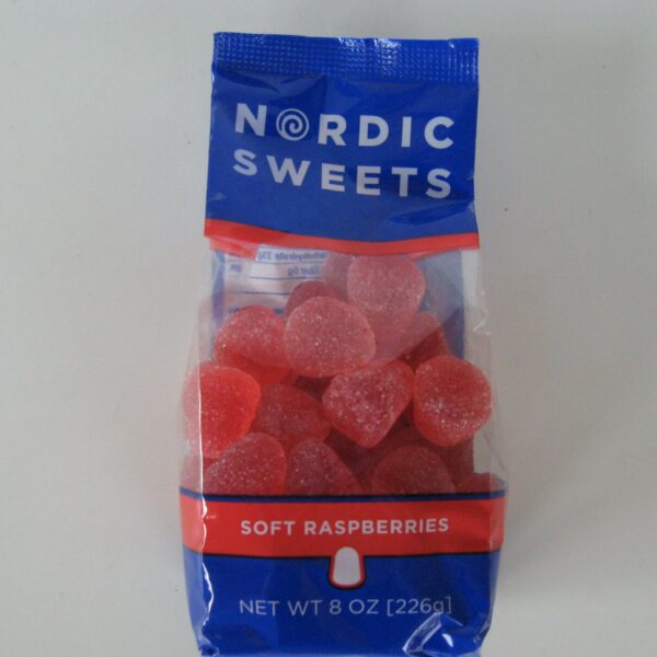 Nordic Sweets soft raspberry candy  5 oz  Sweden