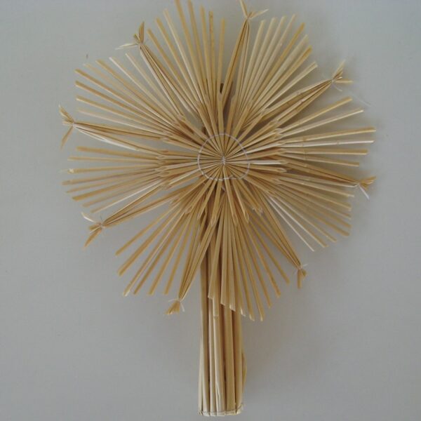 Christmas tree top star, made of straw, 10" h x 7" w