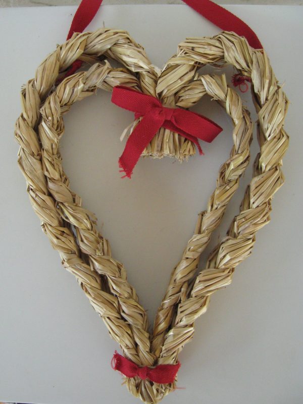 14" Straw Heart decoration  Sweden