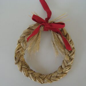 Straw wreath 8" diameter  Made in Sweden