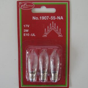3 extra bulbs for electric candolier with 7 lights