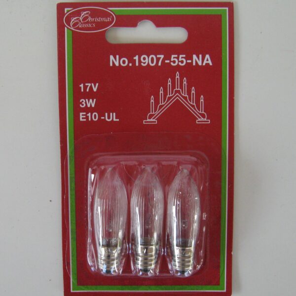 3 extra bulbs for electric candolier with 7 lights