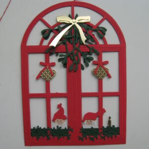 "Nissar in Window" papercut mobile, 7.5" x 5 1/4"