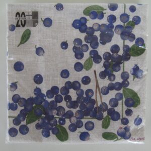 Blueberry design luncheon napkins, 3-ply, 20/pkg