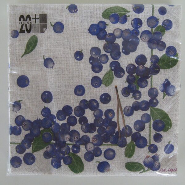 Blueberry design luncheon napkins, 3-ply, 20/pkg