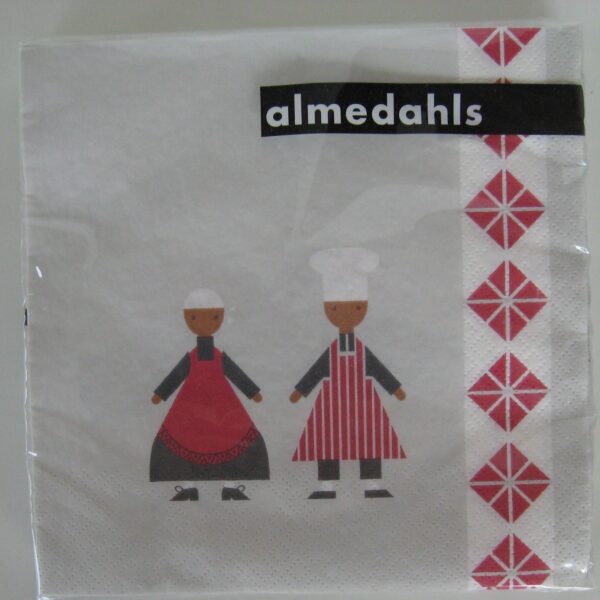 Christmas luncheon napkins by Almedahls of Sweden, "Kökspolka" motif, 3-ply, 20/pkg