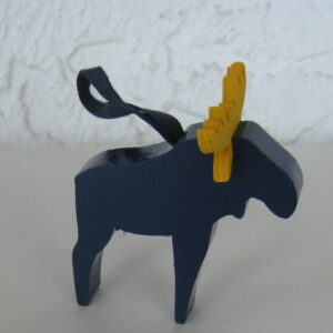 Blue Moose ornament 3"  Made in Sweden