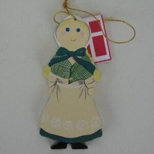 Danish girl ornament 4"  6 left