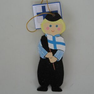 Finnish boy ornament 4"   1 left