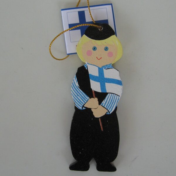 Finnish boy ornament 4"   1 left