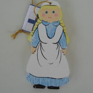 Finnish girl ornament 4"  1 left in stock