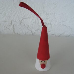Tomte ornament wood 3"   Made in Sweden
