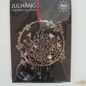 Metal "domherre" ornament  3"  Pluto of Sweden