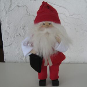 Red and White tomte, 8", Butticki of Sweden