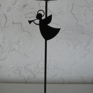 Iron Angel Candleholder  13.5" high (less candle)  1 left