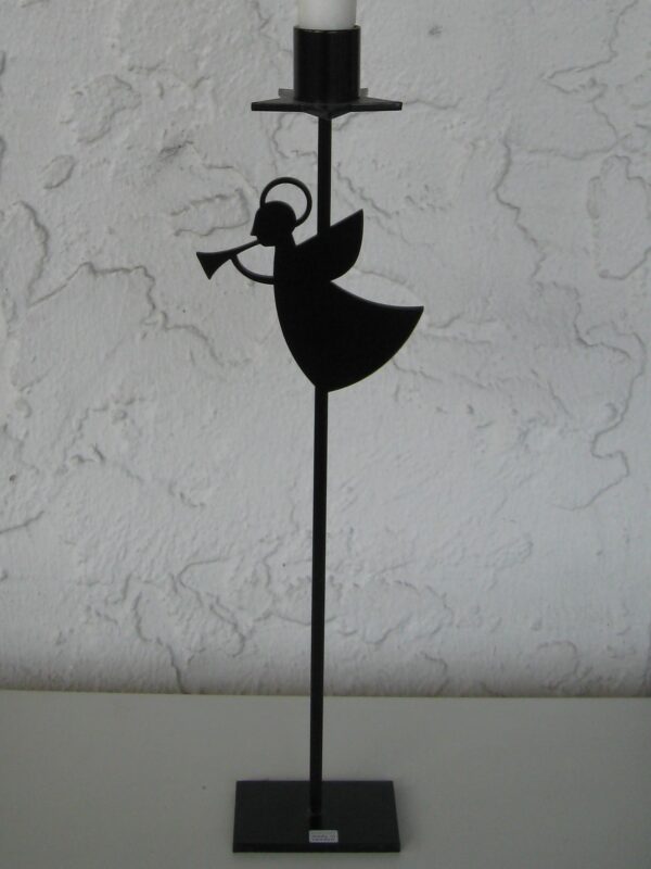 Iron Angel Candleholder  13.5" high (less candle)  1 left
