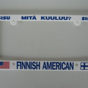 Finnish-American license plate holder