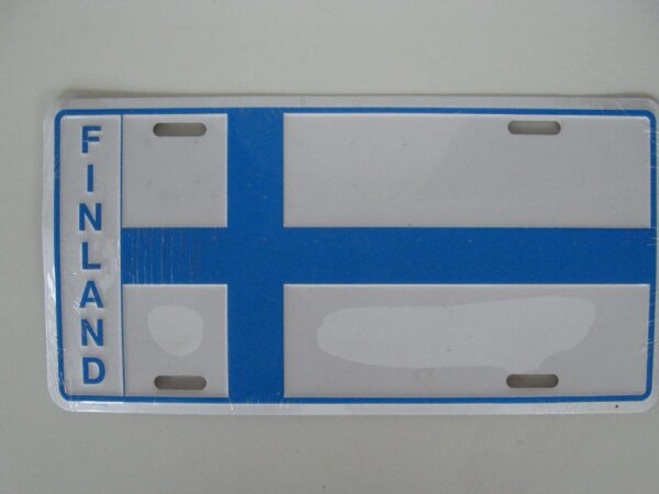 Finnish flag license plate
