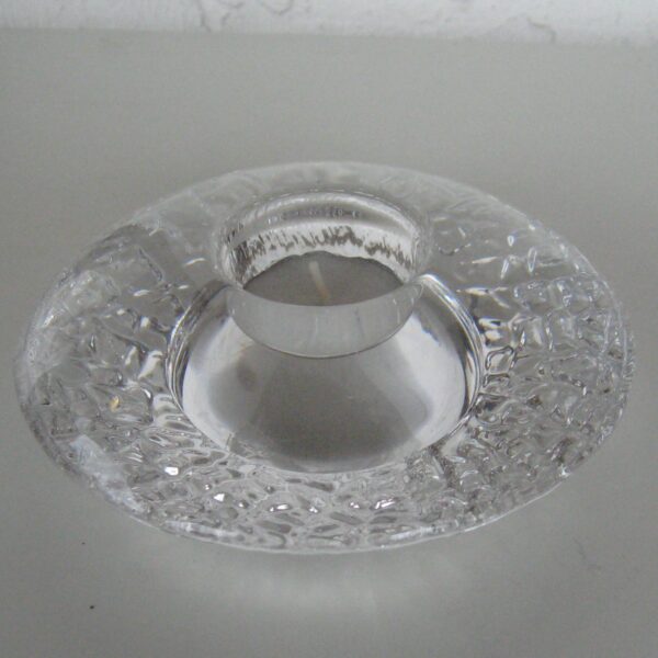 Orrefors "Discus" crystal votive