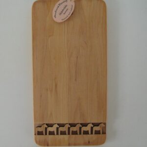 Dala horse cutting board 12"x 6" alder wood, Made in Sweden