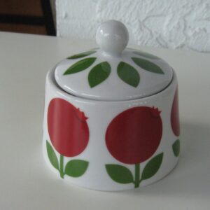 Sugar bowl Lingonberry design  Made in Sweden