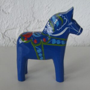 Blue Dala Horse 4"
