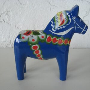 Blue Dala Horse 6.5"