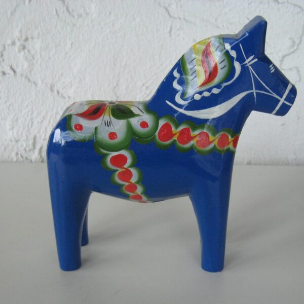 Blue Dala Horse 6.5"