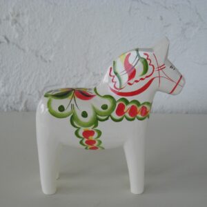 White Dala Horse 5"