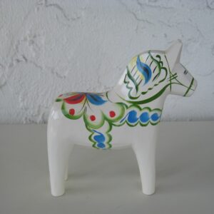 White Dala Horse 6"